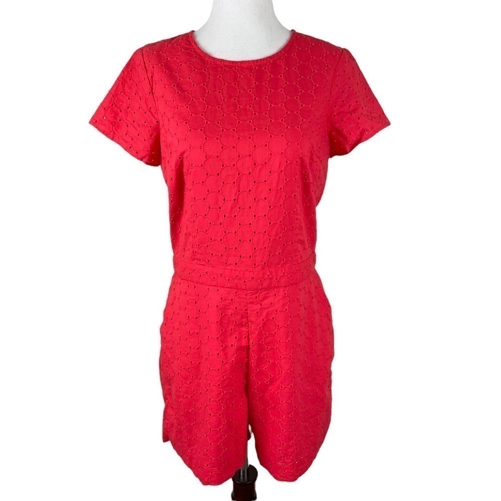Banana Republic Coral Eyelet Romper